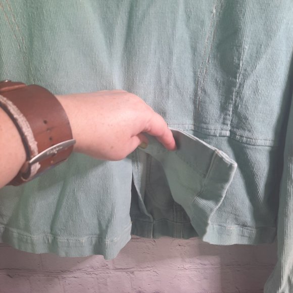 Anthropologie Tulle Mint Corduroy Blazer Jacket - Picture 8 of 13